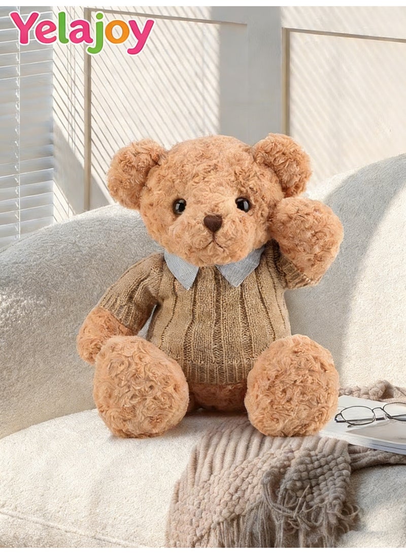 YelaJoy 50cm Stuffed Teddy Bear, Unique Shape Teddy Bear, Shaggy Stuffed Brown Bear, Adorable Plush Toy, Made of Soft Premium Stuffing Material, Interior Decoration, Fun Themed Room Decor, Ideal Gift for All Age - Image 1